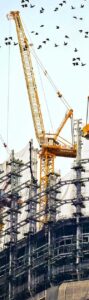 Construction site with RSJs