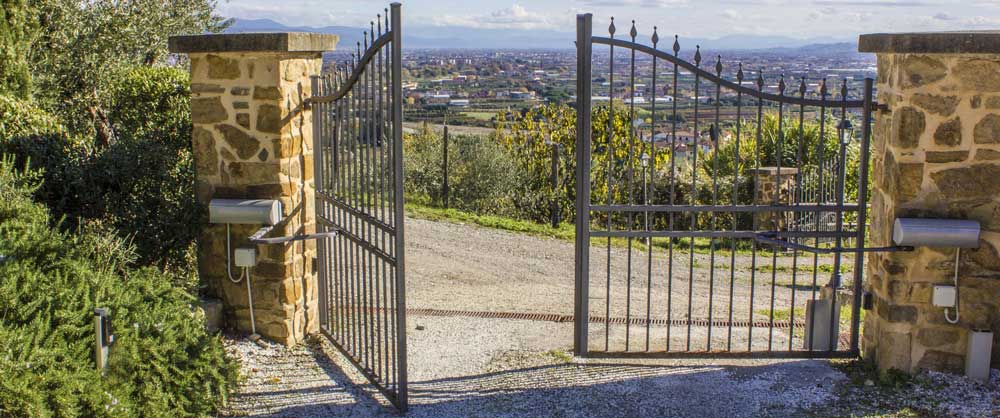Electric gates with a view
